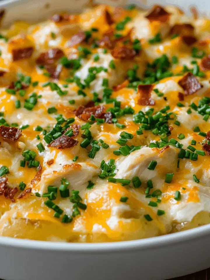Loaded Baked Potato And Chicken Casserole 1 Loaded Baked Potato And Chicken Casserole