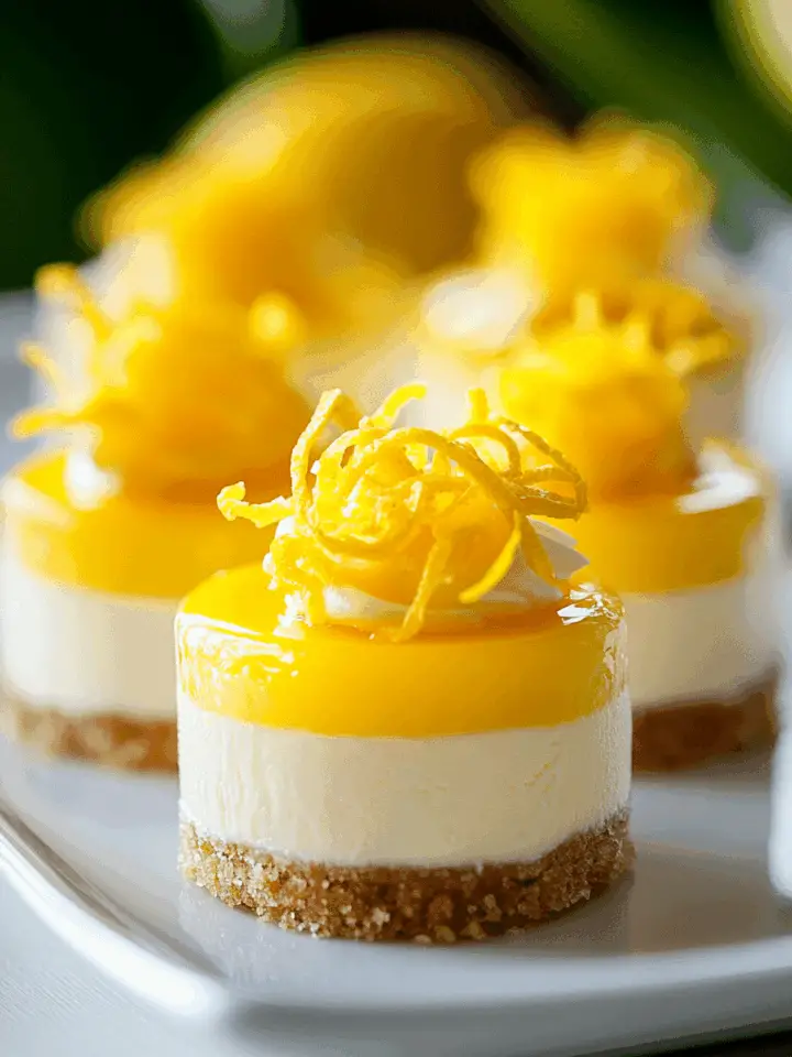 Mini Lemon Cheesecakes 1 Mini Lemon Cheesecakes