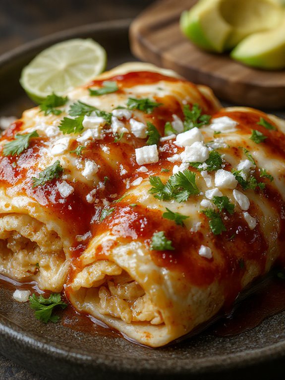 chicken enchiladas with cheese