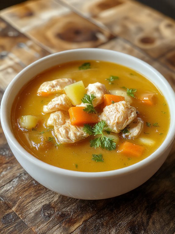 comforting homemade chicken soup