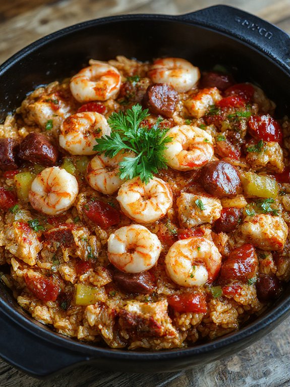 spicy rice and sausage dish