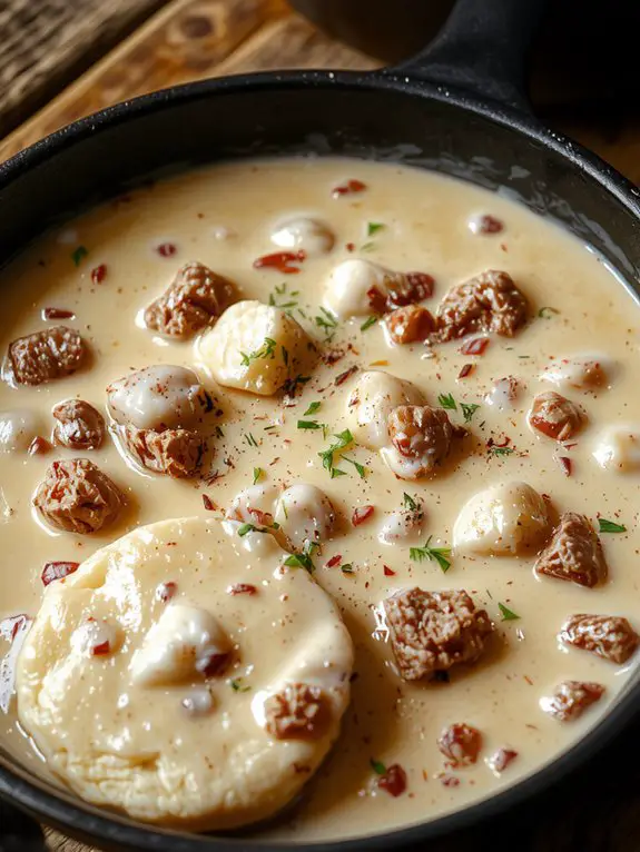 The Best Homemade Sausage Gravy Recipe 3 creamy sausage flour base