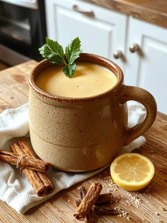 creamy spiced holiday beverage