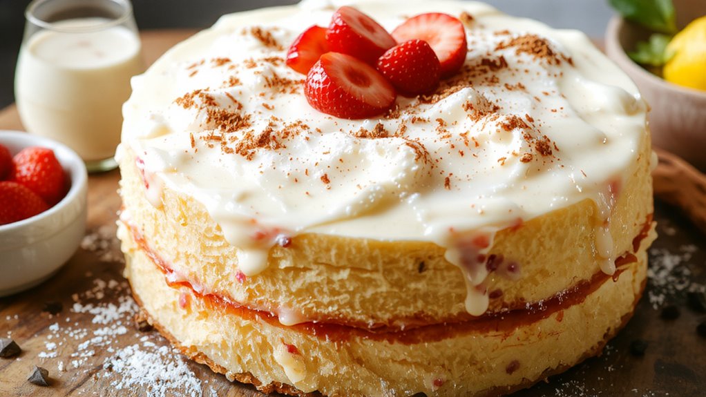 The Best Homemade Tres Leches Cake Recipe 2 creamy sponge milk cake 42pbp