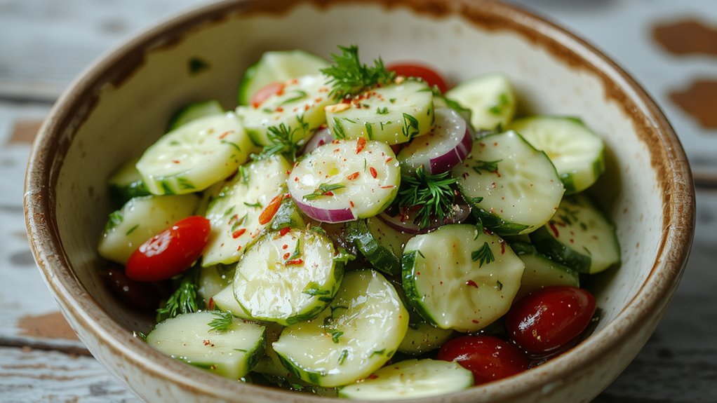 The Best Homemade Cucumber Salad Recipe 2 crisp cucumber salad recipe trp2w