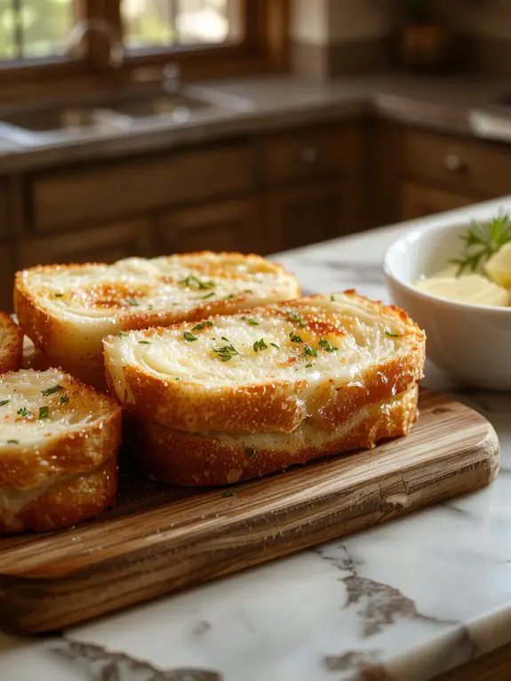 crispy buttery garlic bread