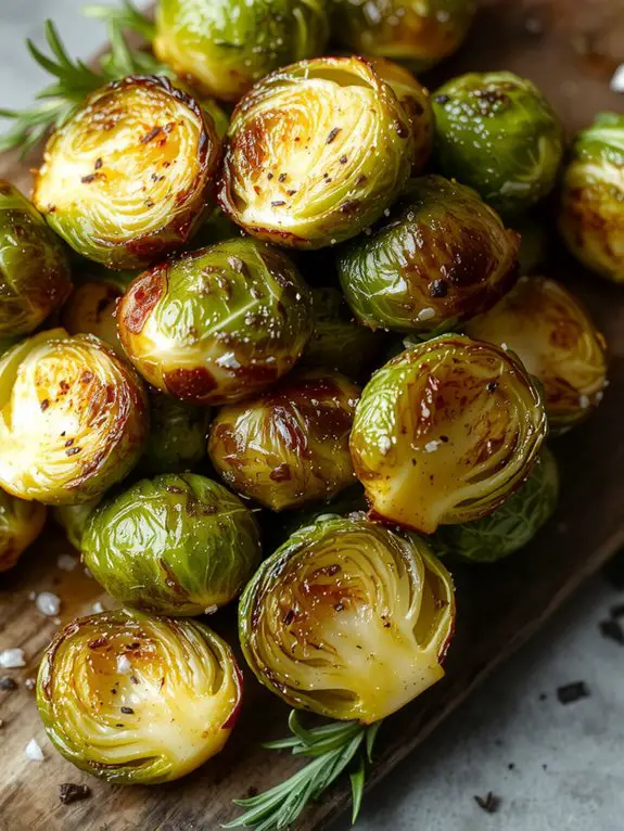 crispy roasted brussel sprouts