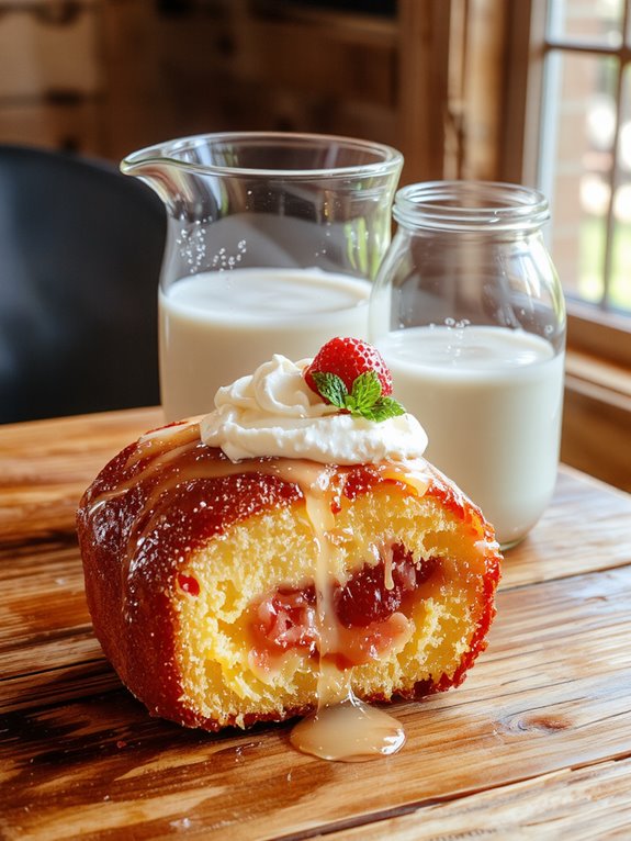 The Best Homemade Tres Leches Cake Recipe 3 evenly soak milk mixture