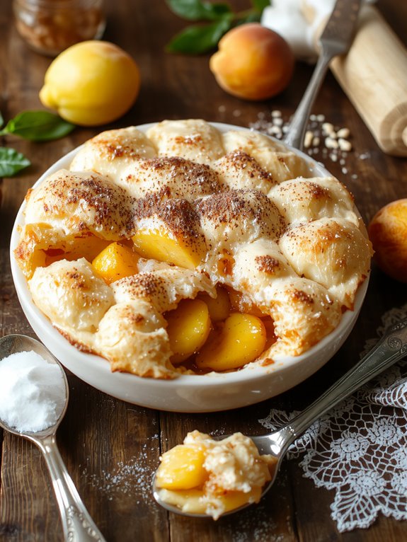 The Best Homemade Peach Cobbler Recipe 3 golden peach cobbler steps