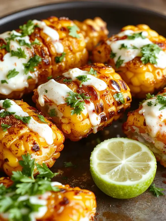 grilled corn creamy sauce