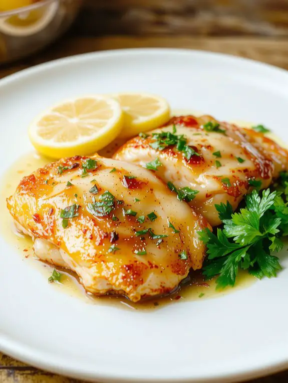 lemon butter chicken dish