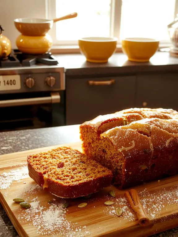 moist spiced pumpkin bread