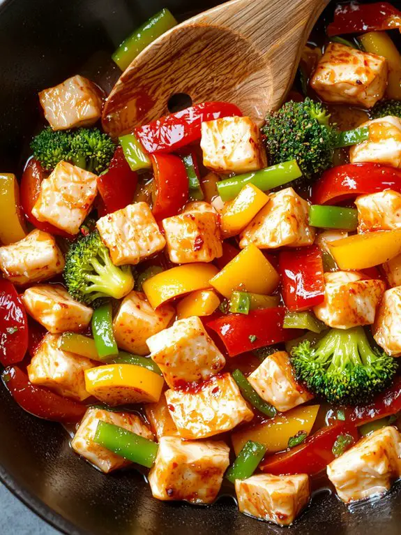 The Best Homemade Chicken Stir Fry Recipe 3 sauce coated chicken finish