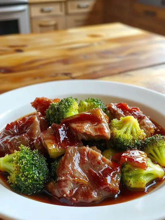 savory beef broccoli dish