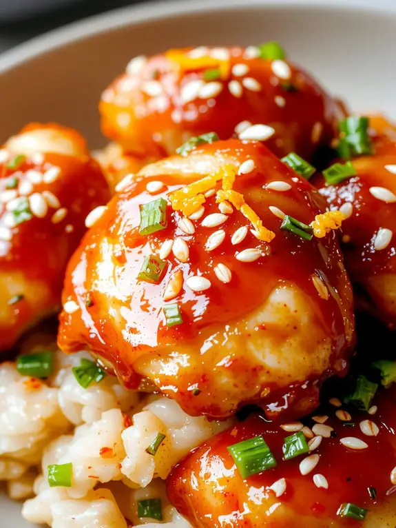 The Best Homemade Orange Chicken Recipe 3 serve fresh garnish generously