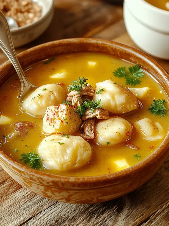 The Best Homemade Chicken and Dumplings Recipe 3 simmer gently add chicken