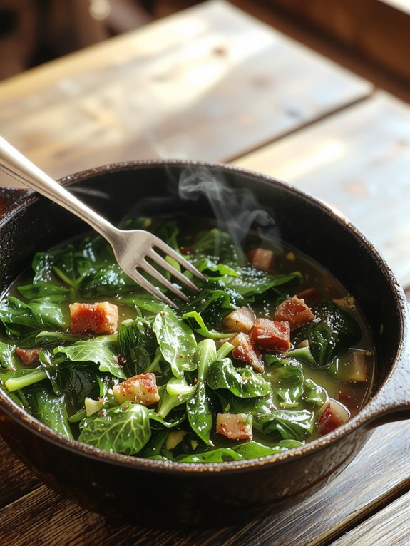 The Best Homemade Collard Greens Recipe 3 slow cooked smoky greens