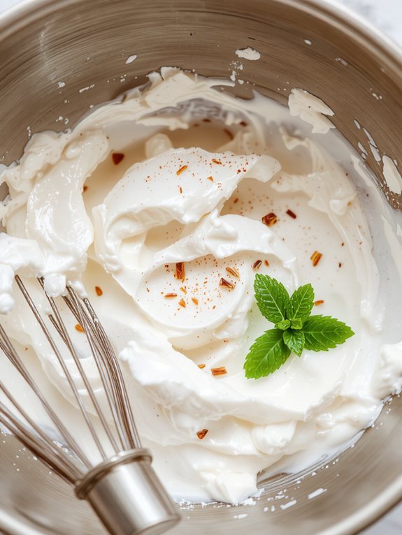 The Best Homemade Whipped Cream Recipe 3 stiff peaks perfectly formed