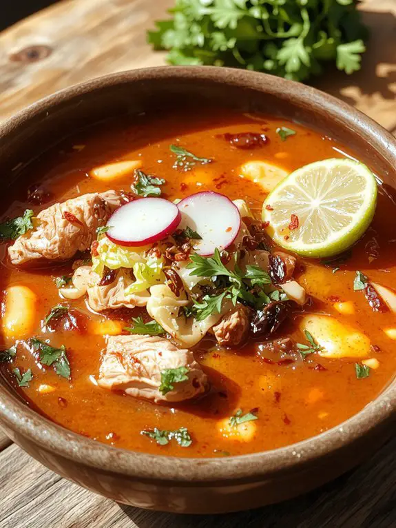 The Best Homemade Pozole Recipe 1 chile simmered pork hominy
