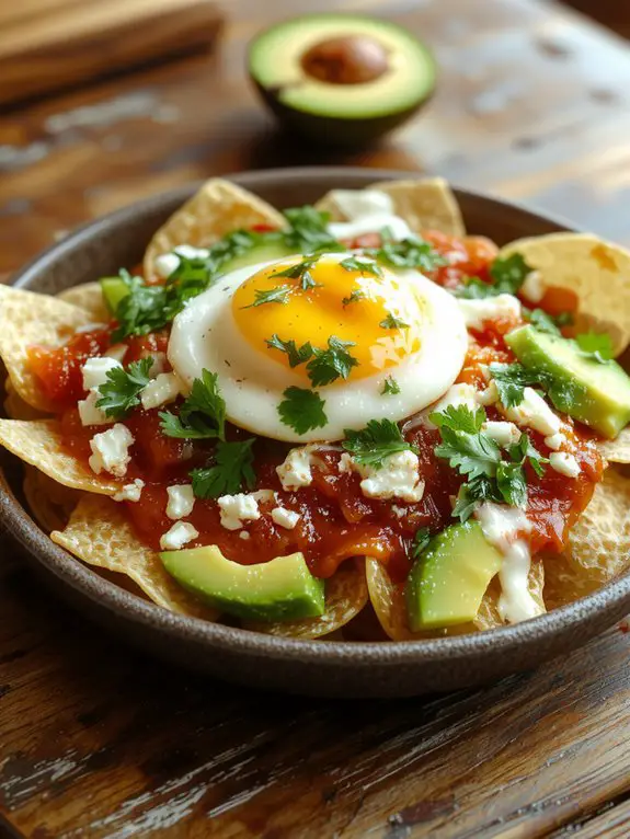 crispy tortilla breakfast dish