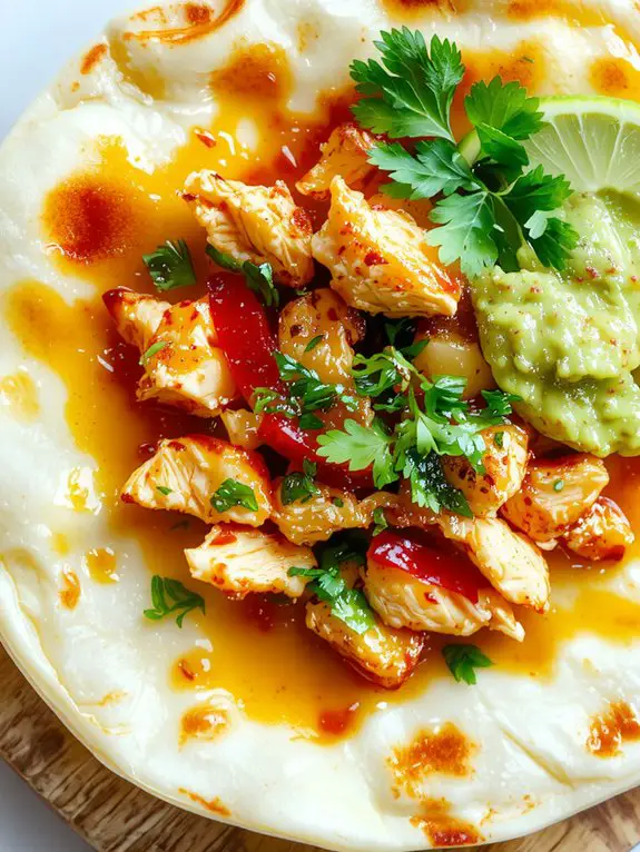 delicious cheesy chicken tortilla