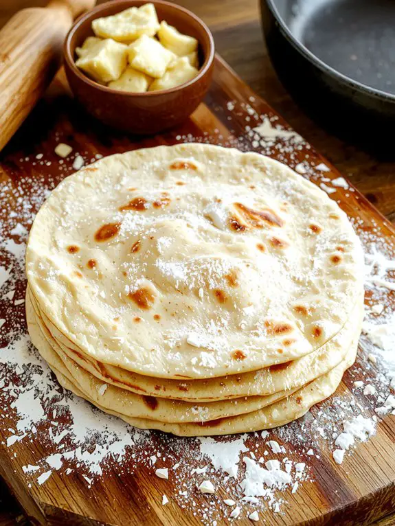 easy homemade flour tortillas