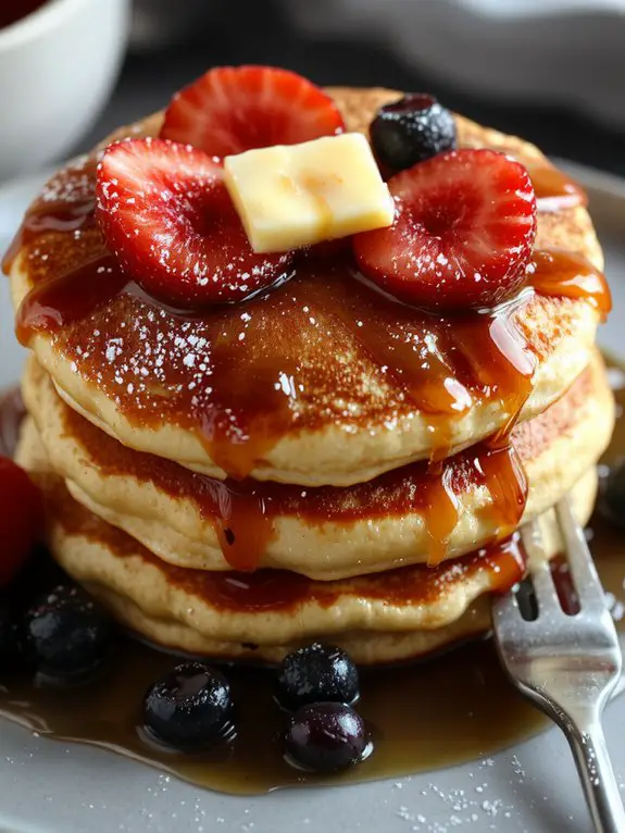 fluffy buttery sweet pancakes