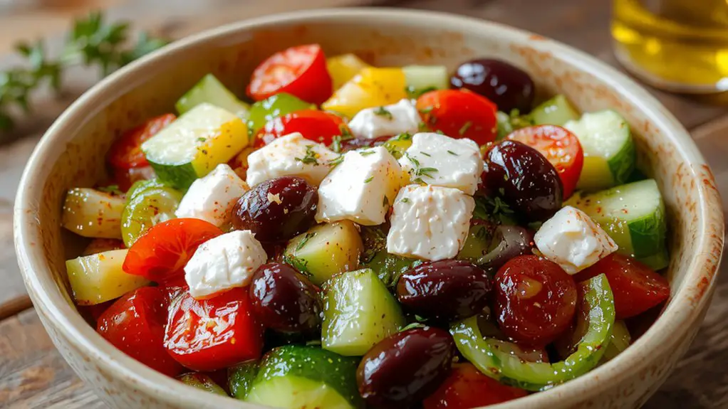 The Best Homemade Greek Salad Recipe 2 fresh vegetables feta dressing d3uly