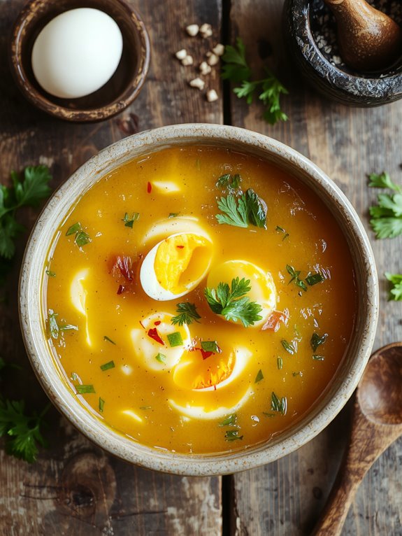 The Best Homemade Egg Drop Soup Recipe 3 garnish and rest briefly