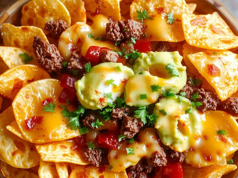 The Best Homemade Nachos Recipe 2 layered cheesy spicy chips fpzak