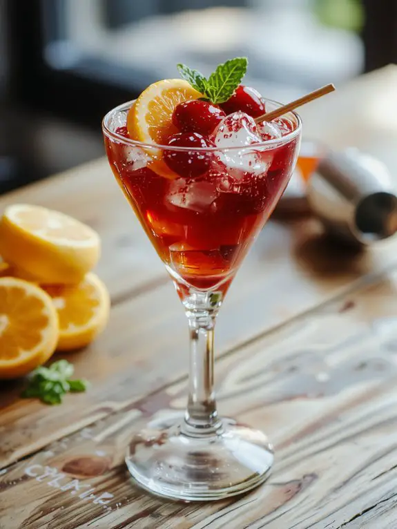 refreshing tropical cocktail creation