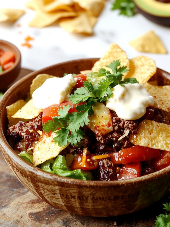 The Best Homemade Taco Salad Recipe 3 seasoned beef layered salad