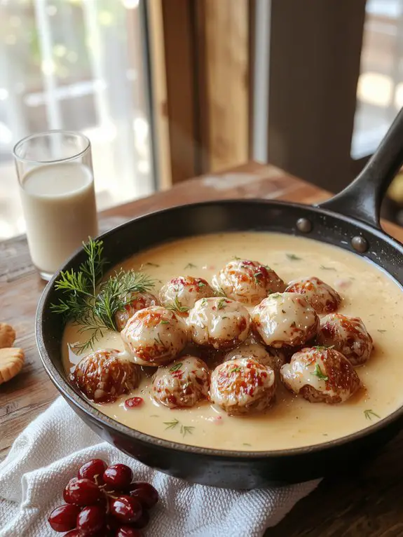 The Best Homemade Swedish Meatball Recipe 3 simmer thicken garnish rest