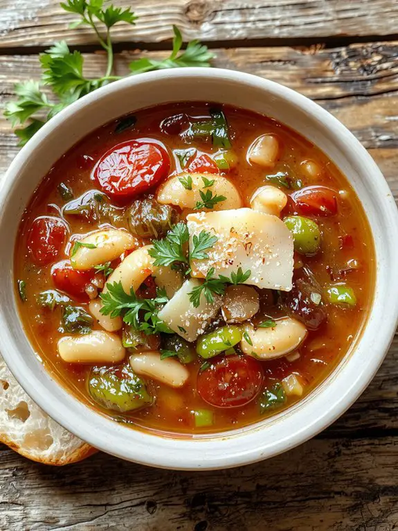The Best Homemade Minestrone Soup Recipe 3 spinach herbs season serve