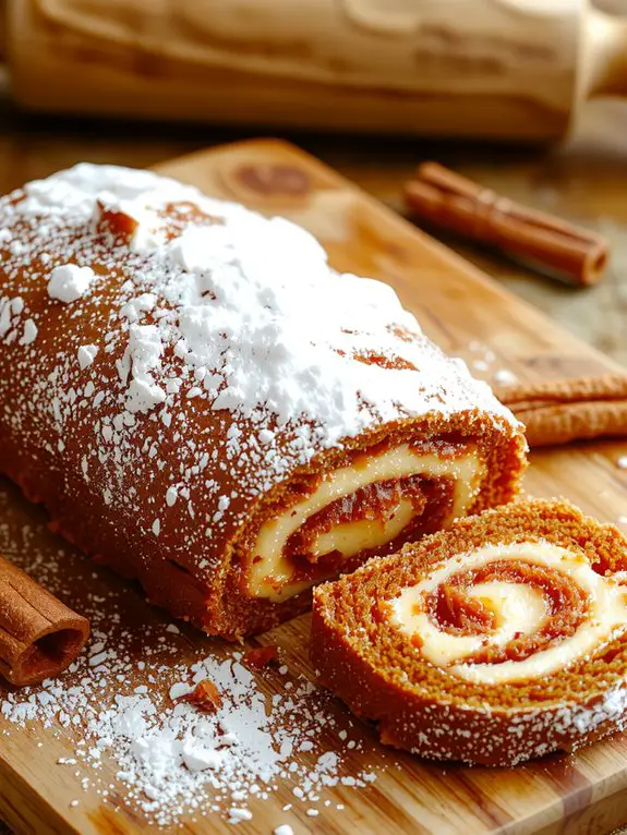 The Best Homemade Pumpkin Roll Recipe 3 spread bake roll chill