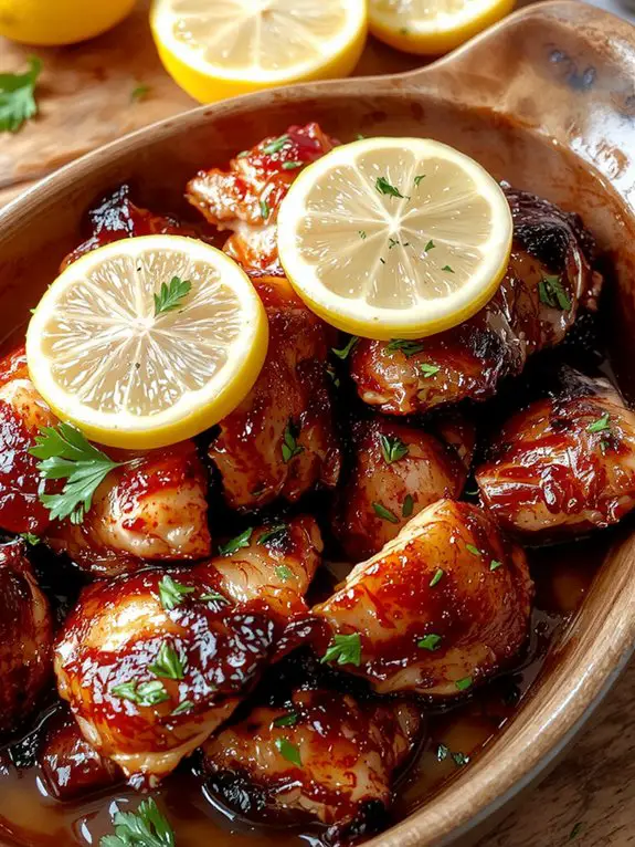 The Best Homemade Lemon Chicken Recipe 3 thicken sauce and garnish