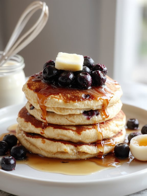 The Best Homemade Fluffy Pancake Recipe 3 whip whites for fluffiness