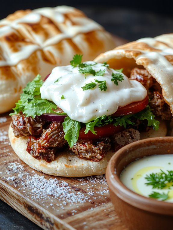 The Best Homemade Gyro Recipe 3 assemble fresh gyro ingredients