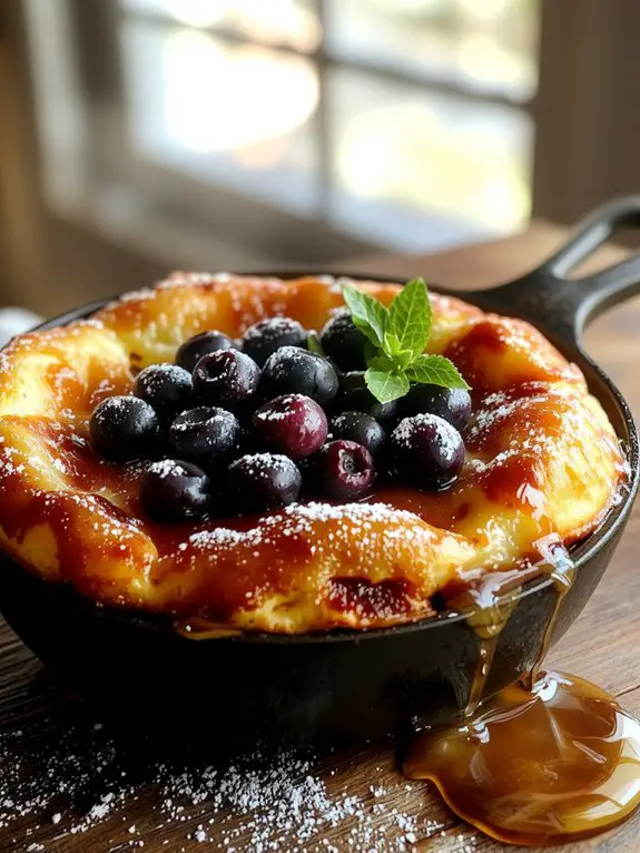 The Best Homemade Dutch Baby Recipe 3 blend bake top serve