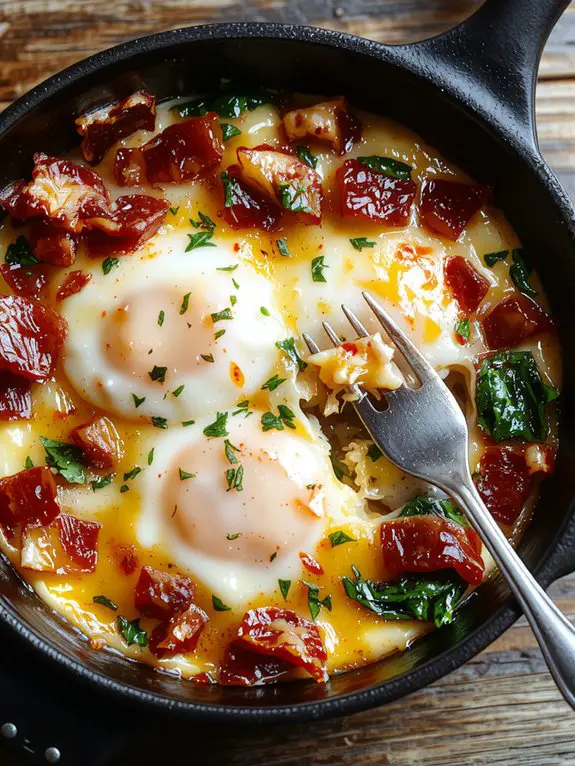 The Best Homemade Egg Bake Recipe 3 cheese meat bake rest