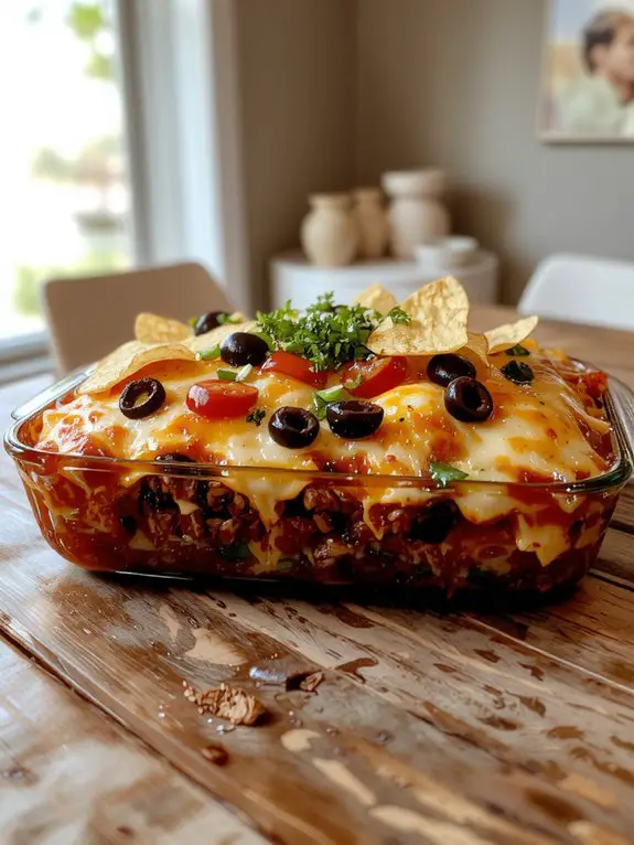The Best Homemade Taco Casserole Recipe 3 cheesy layered taco bake