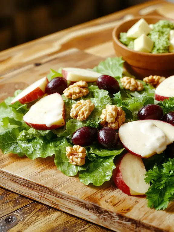 creamy apple walnut salad