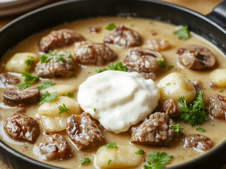 Spicy Sweet Potato Soup 1 creamy beef mushroom sauce