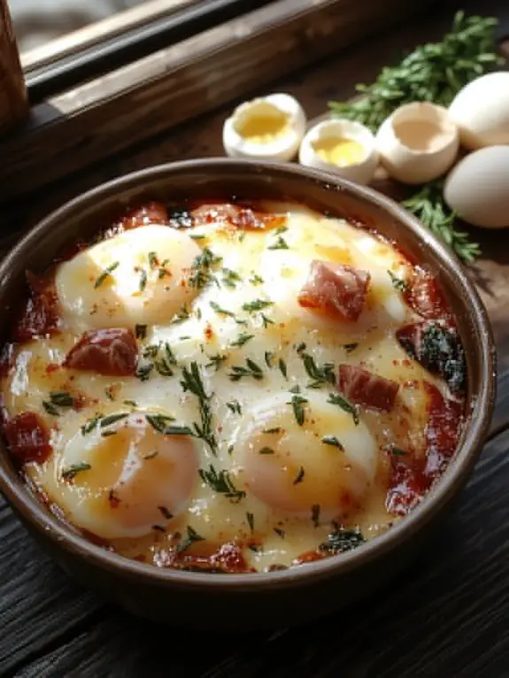 creamy cheesy egg bake