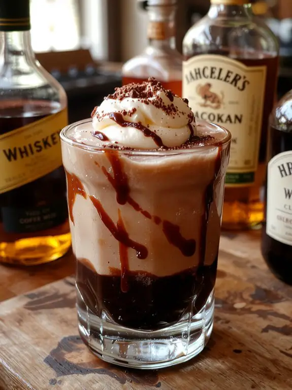creamy chocolate alcohol cocktail