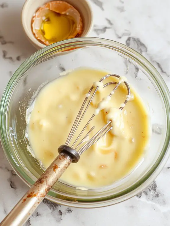creamy egg based condiment spread