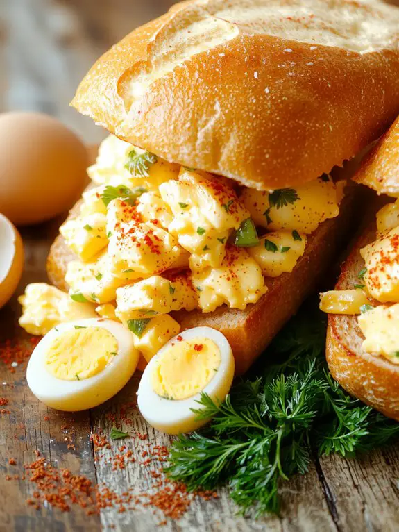 creamy egg sandwich filling