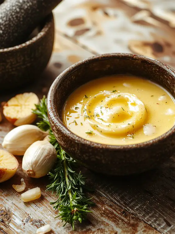 creamy garlic dip creation