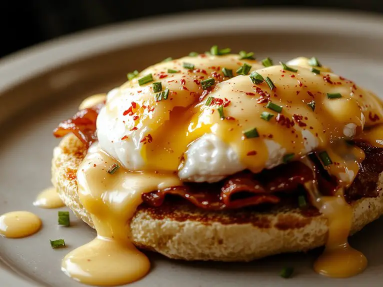 The Best Homemade Eggs Benedict Recipe 2 creamy hollandaise toasted english te0eh