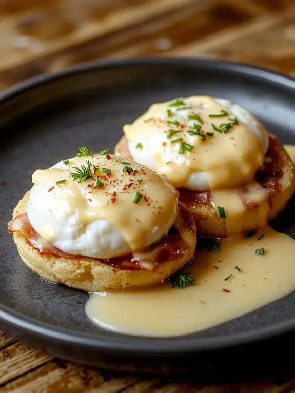 creamy poached egg dish